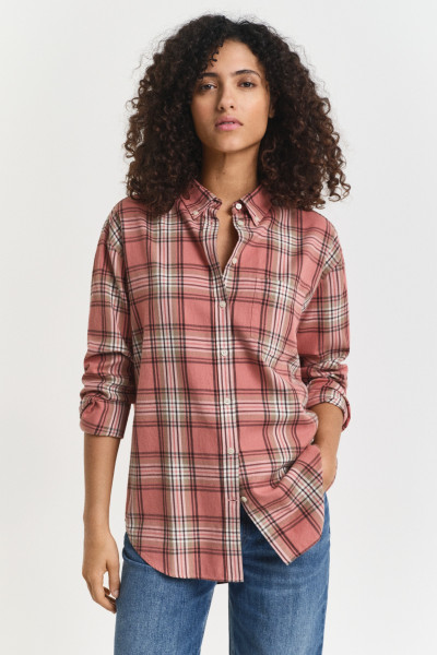KOŠILE GANT REL CHECKED FLANNEL BD SHIRT - Fotografie č. 1