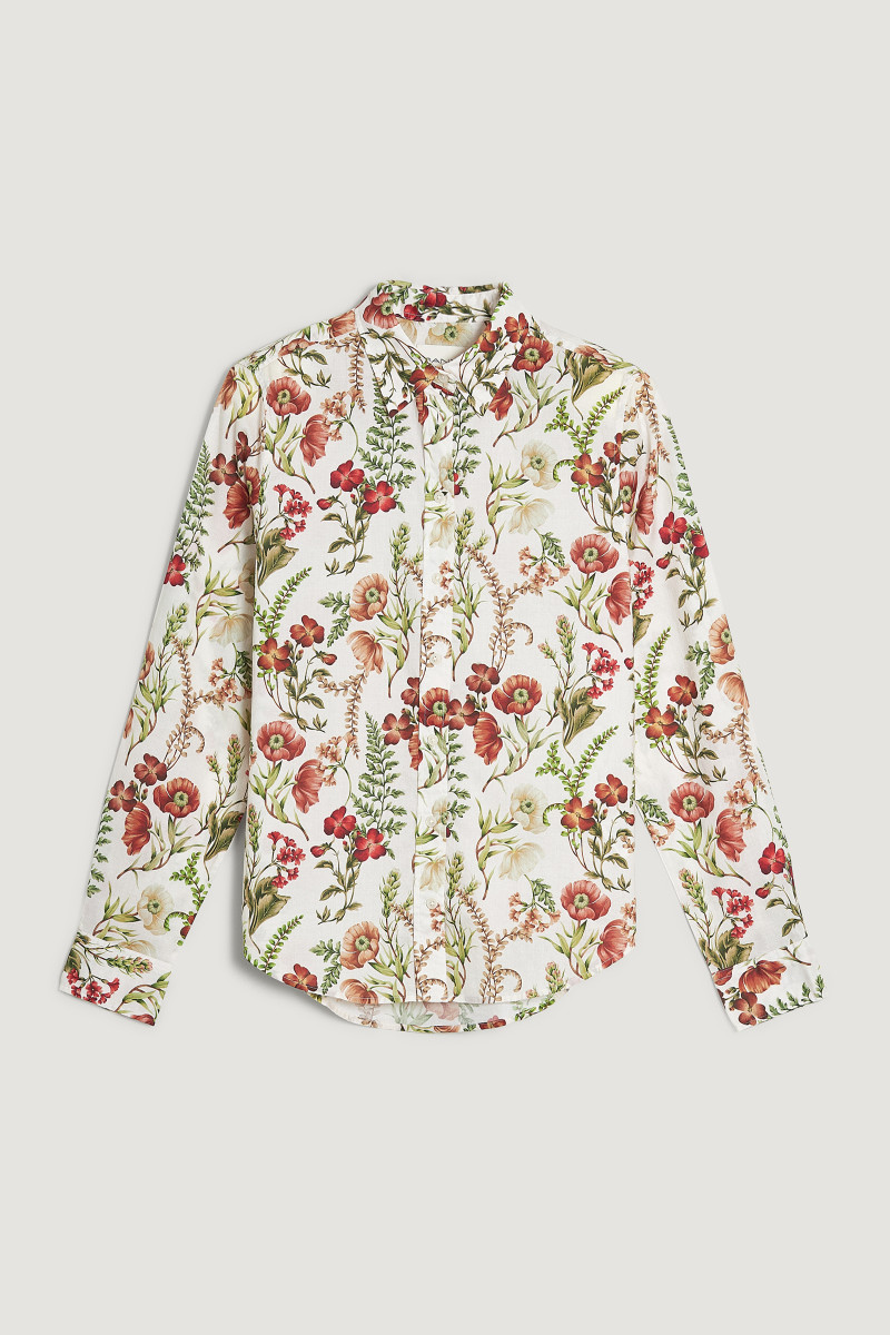 KOŠILE GANT REG FLORAL PRINT COT VOILE SHIRT CREAM