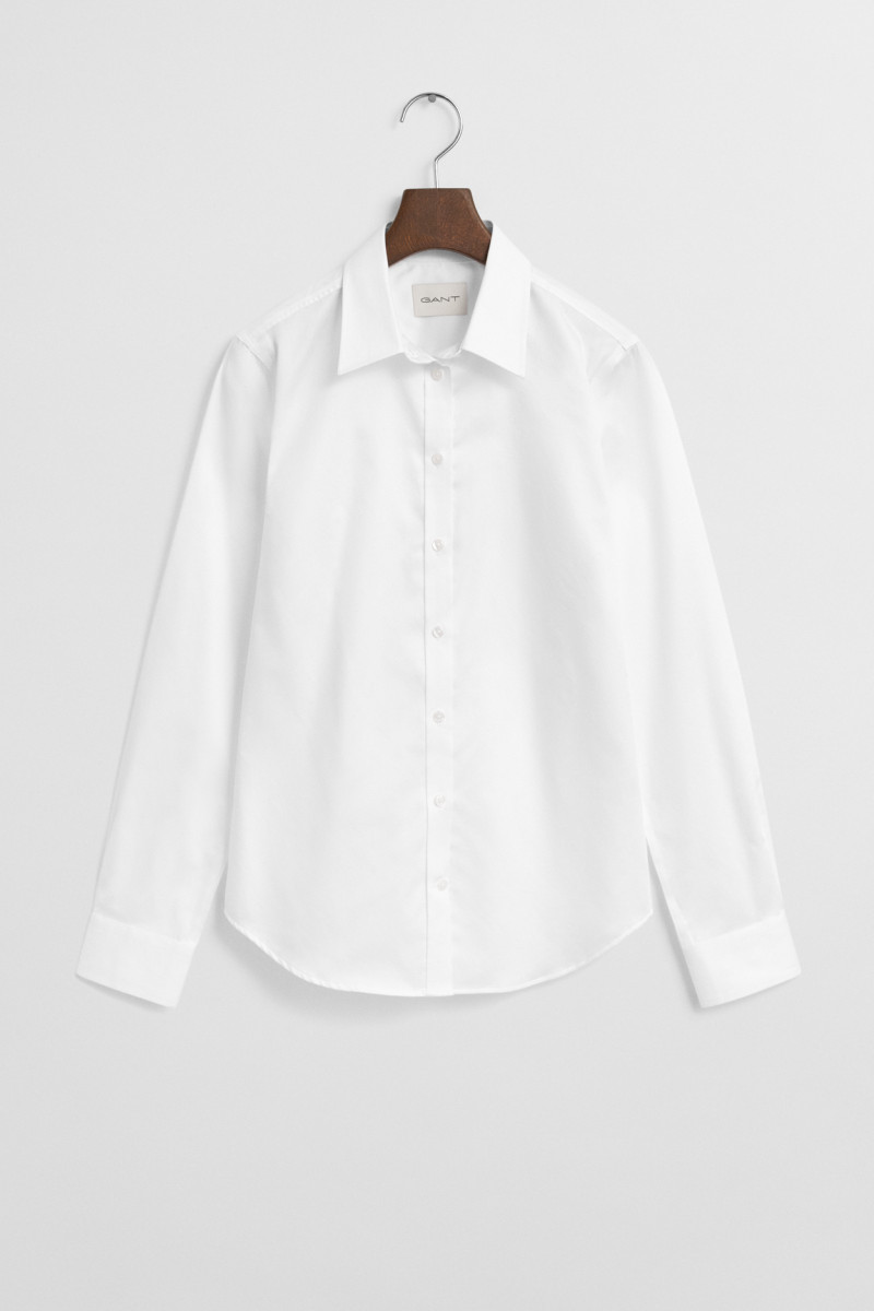 KOŠEĽA GANT SLIM SATEEN SHIRT WHITE