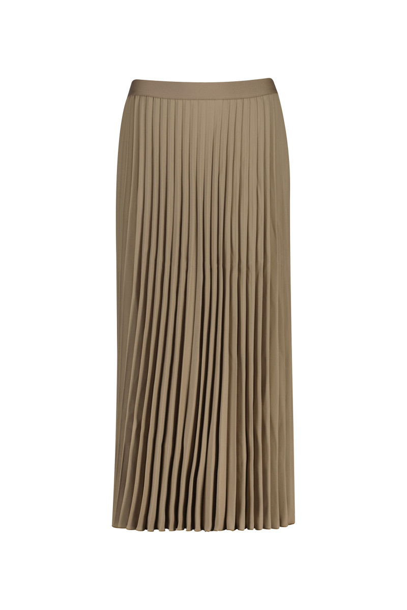SUKNĚ GANT MIDI PLEATED SKIRT TAUPE BEIGE