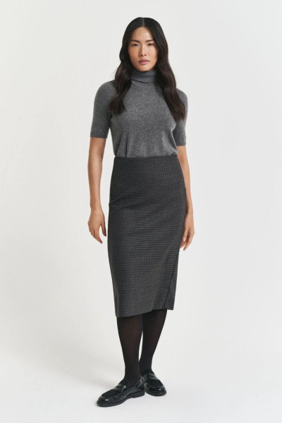 SUKNĚ GANT MIDI CHECKED WOOL PENCIL SKIRT - Fotografie č. 1
