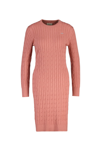ŠATY GANT STRETCH COTTON CABLE C-NECK DRESS - Fotografie č. 1