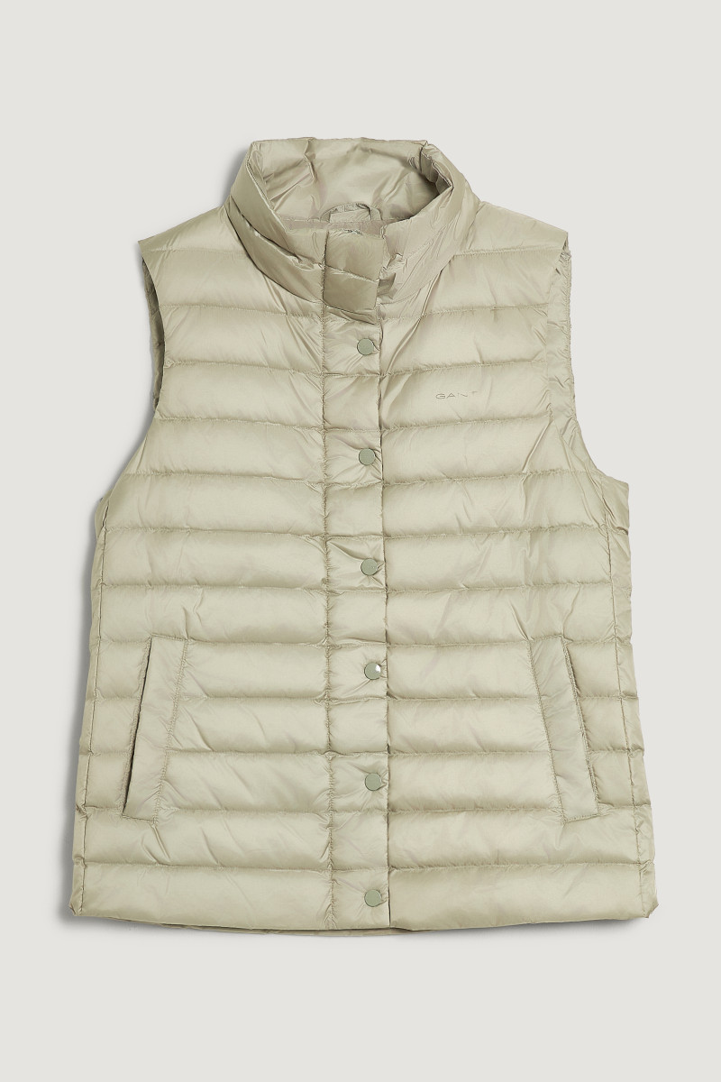 E-shop VESTA GANT LIGHT DOWN VEST FADED SAGE