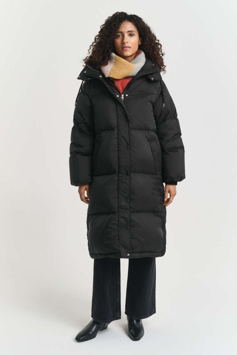 KABÁT GANT FULL LENGTH DOWN COAT BLACK