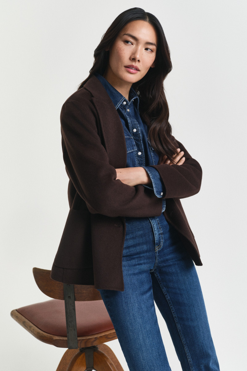 SAKO GANT HANDSTITCHED CLUB BLAZER DEEP BROWN