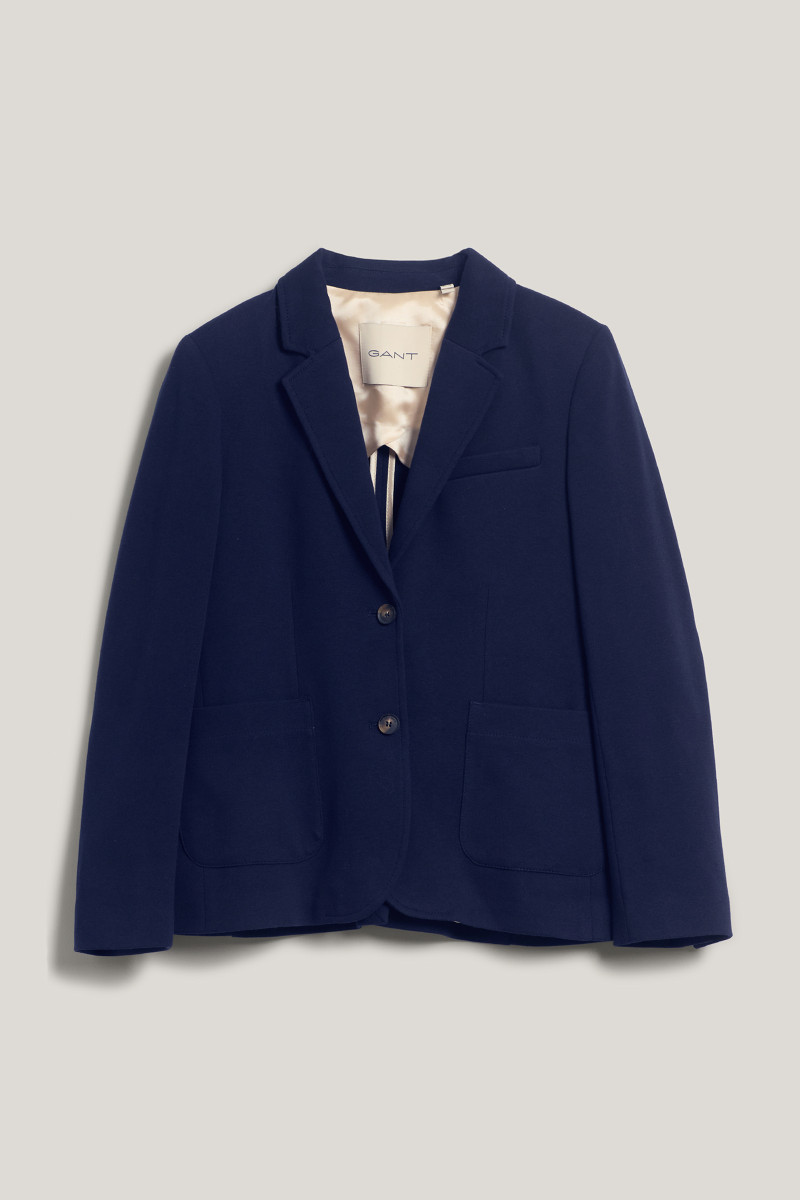SAKO GANT SLIM PIQUE BLAZER EVENING BLUE