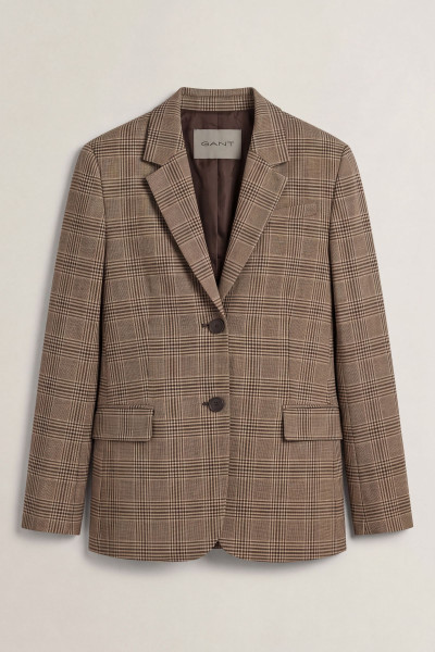 SAKO GANT REG CHECKED WOOL BLEND BLAZER - Fotografie č. 1