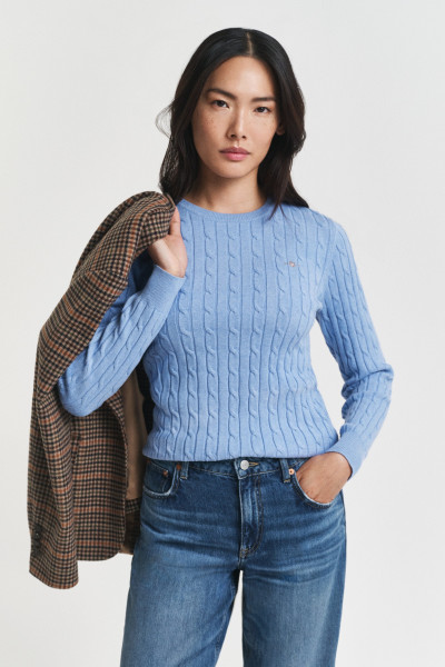 PULÓVER GANT STRETCH COTTON CABLE C-NECK - Kép 1