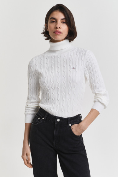GARBÓ GANT STRETCH COTTON CABLE TURTLENECK - Kép 1