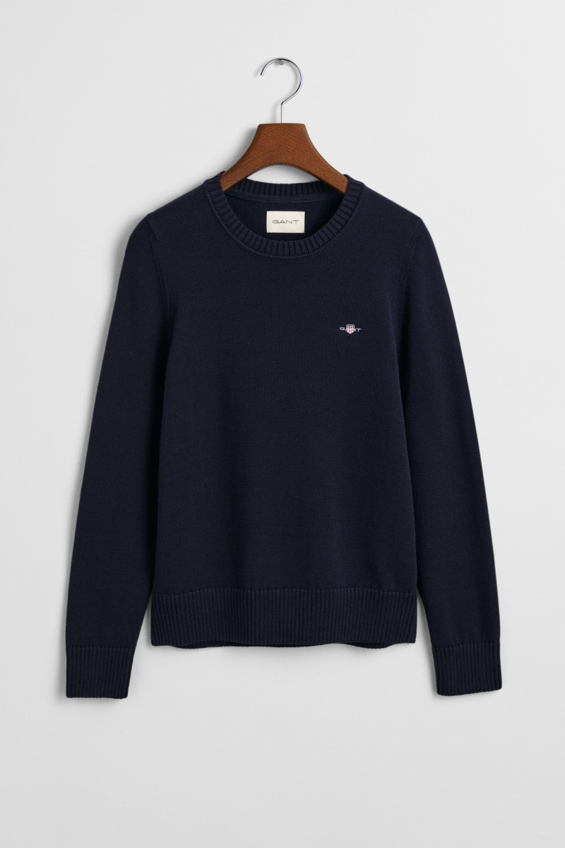 SVETER GANT CLASSIC COTTON C-NECK EVENING BLUE