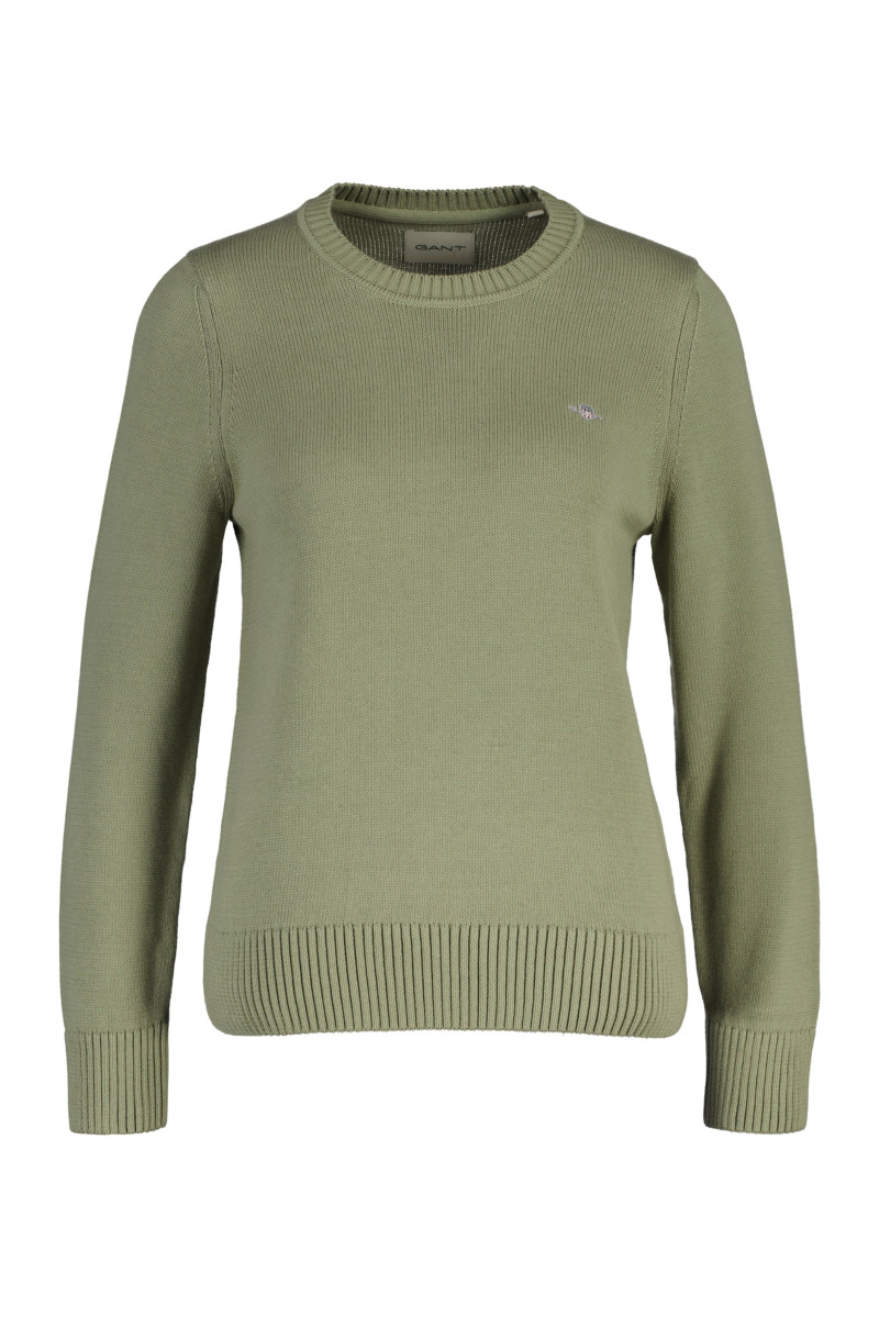 E-shop SVETR GANT CLASSIC COTTON C-NECK FADED SAGE