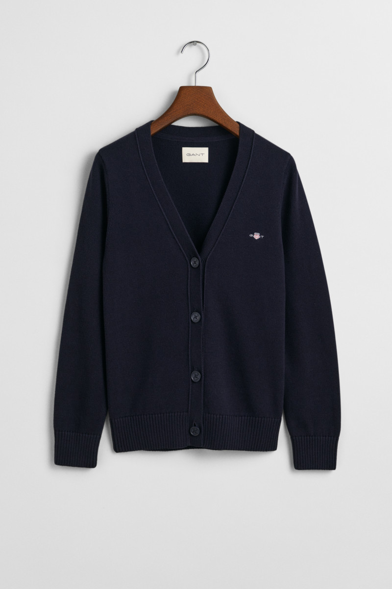 KARDIGÁN GANT CLASSIC COTTON CARDIGAN EVENING BLUE