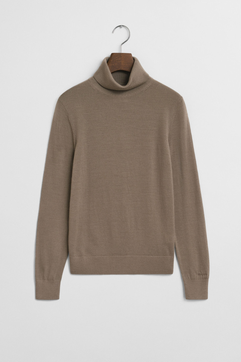 E-shop ROLÁK GANT FINE MERINO TURTLENECK TAUPE BEIGE