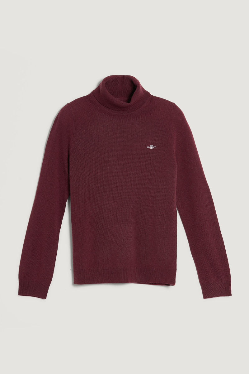 E-shop ROLÁK GANT EXTRAFINE LAMBSWOOL BLEND ROLLNECK PLUM WINE