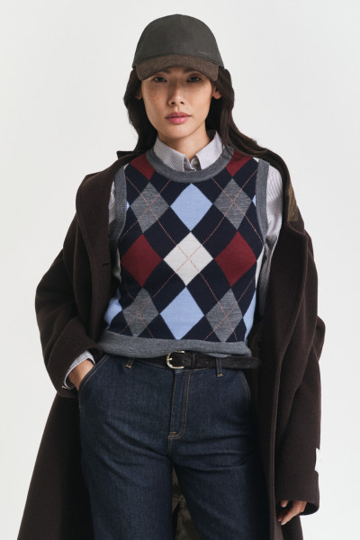 VESTA GANT ARGYLE C-NECK VEST - Fotografia č. 1