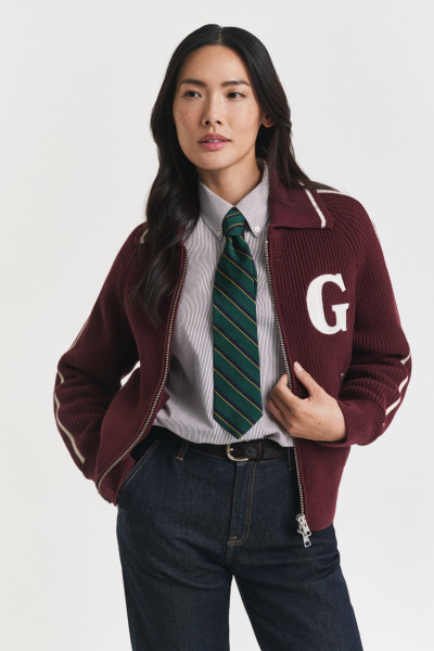 SVETER GANT VARSITY ZIP CARDIGAN - Fotografia č. 1