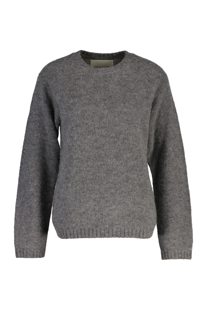 SVETR GANT ALPACA BLEND C-NECK CHARCOAL MELANGE