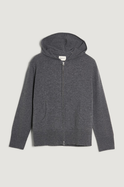 SVETER GANT SUPERFINE LAMBSWOOL ZIP HOODIE - Fotografia č. 1