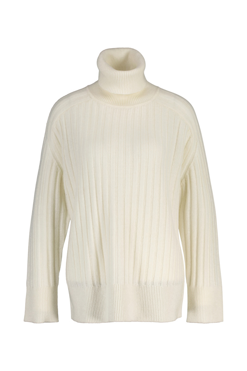 ROLÁK GANT WOOL RIBBED TURTLENECK CREAM