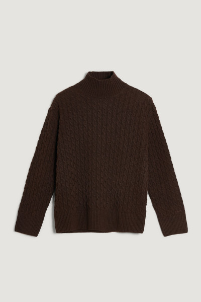 SVETR GANT CABLE KNIT MOCK NECK - Fotografie č. 1