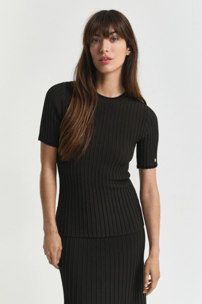 SVETER GANT CONTRAST RIBBED SS C-NECK - Fotografia č. 1