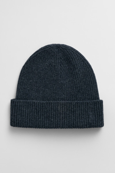 ČEPICE GANT WOOL RIBBED BEANIE - Fotografie č. 1