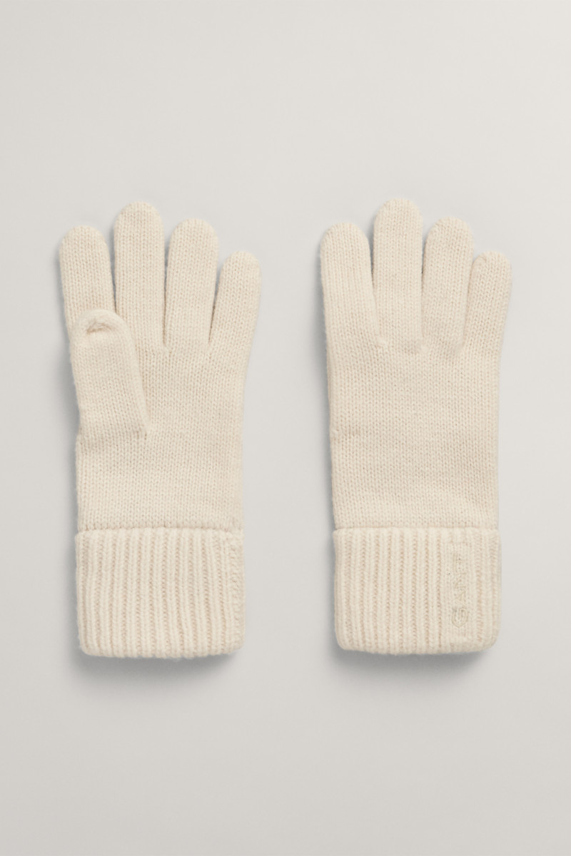 E-shop RUKAVICE GANT WOOL KNITTED GLOVES CREAM