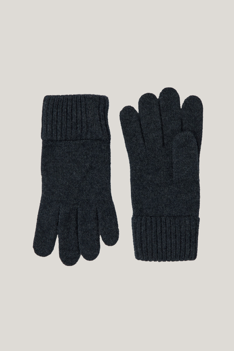 E-shop RUKAVICE GANT WOOL KNITTED GLOVES CHARCOAL MELANGE