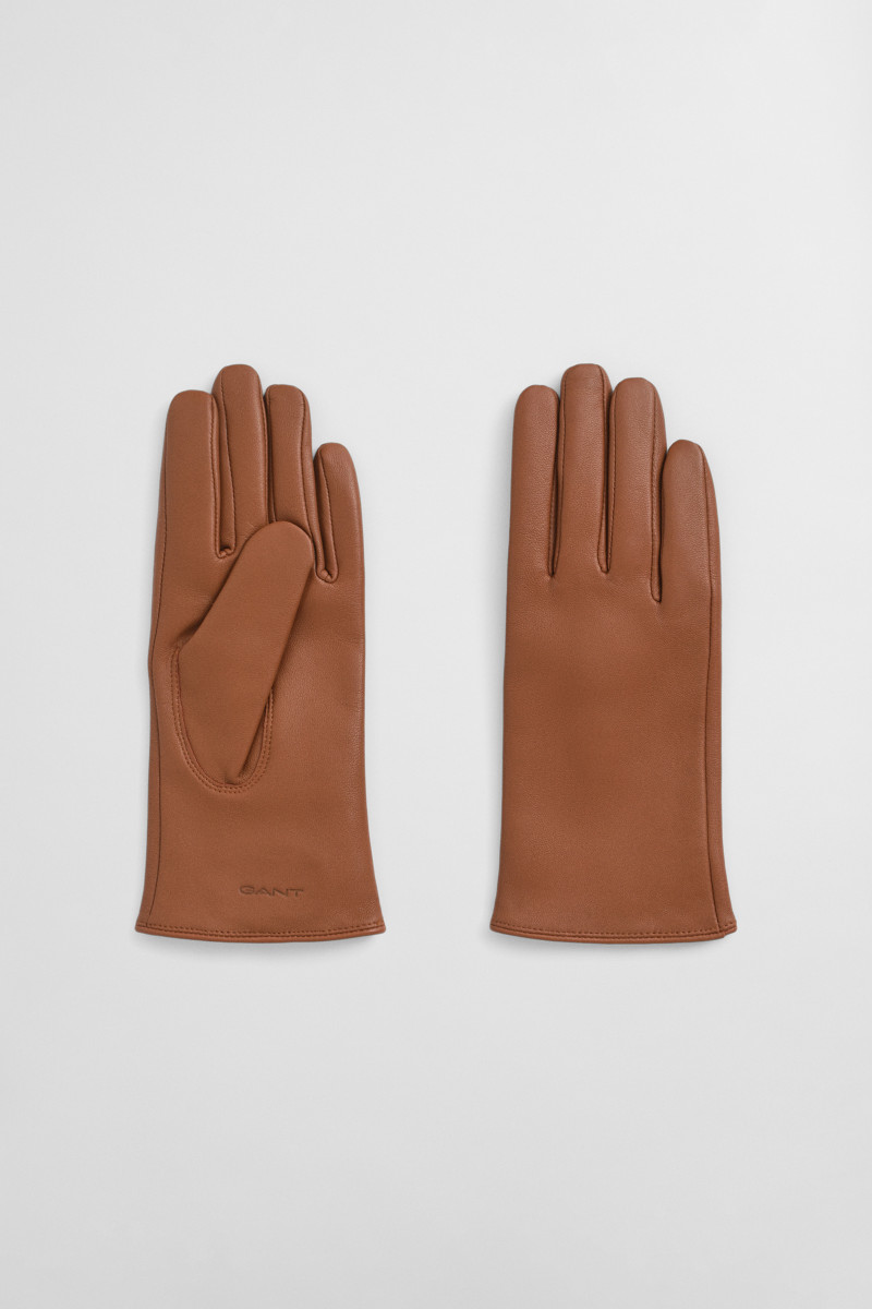 E-shop RUKAVICE GANT CASHMERE LINED LEATHER GLOVES COGNAC