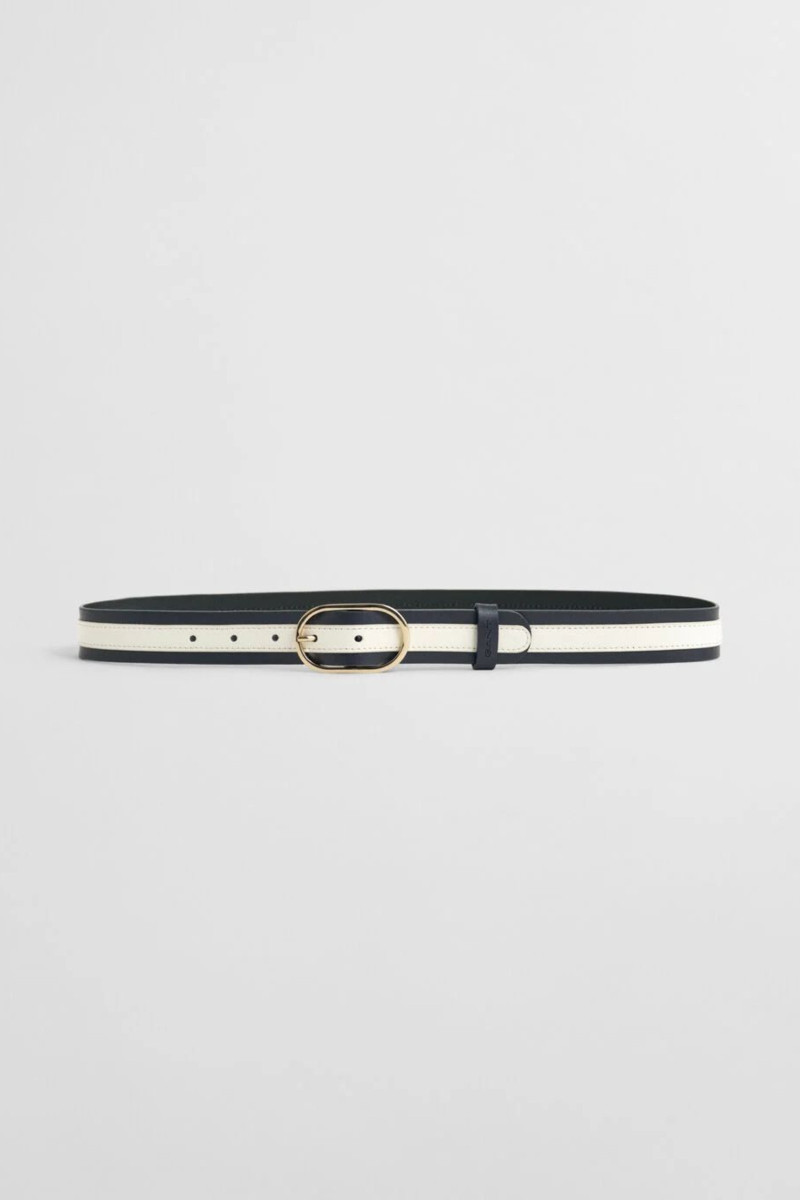 E-shop OPASEK GANT STRIPE LEATHER BELT EVENING BLUE