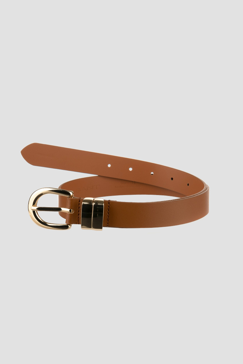 E-shop OPASEK GANT CHUNKY KEEPER LEATHER BELT COGNAC