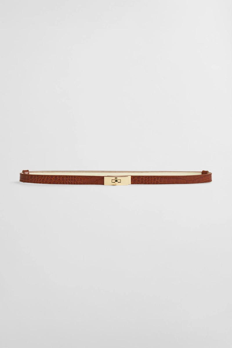 E-shop OPASEK GANT TURNLOCK BUCKLE CROCO BELT COGNAC