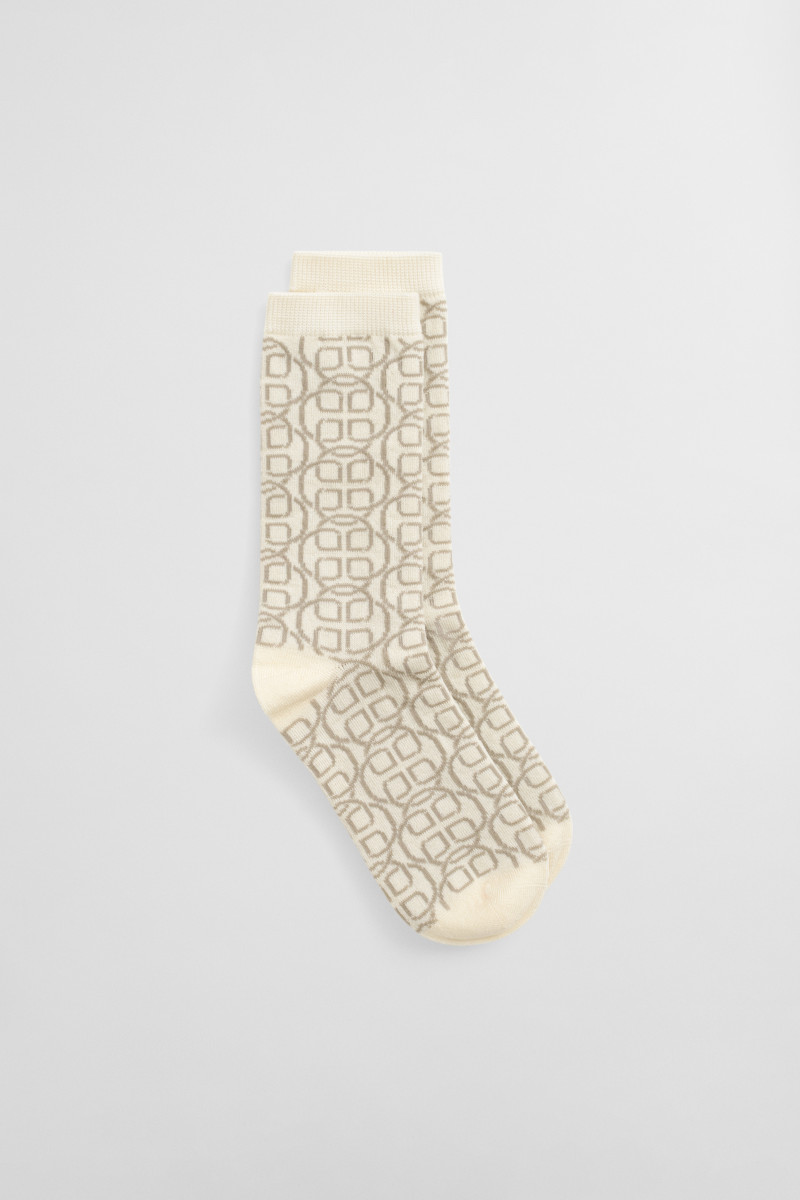 PONOŽKY GANT MONOGRAM SOCKS CREAM