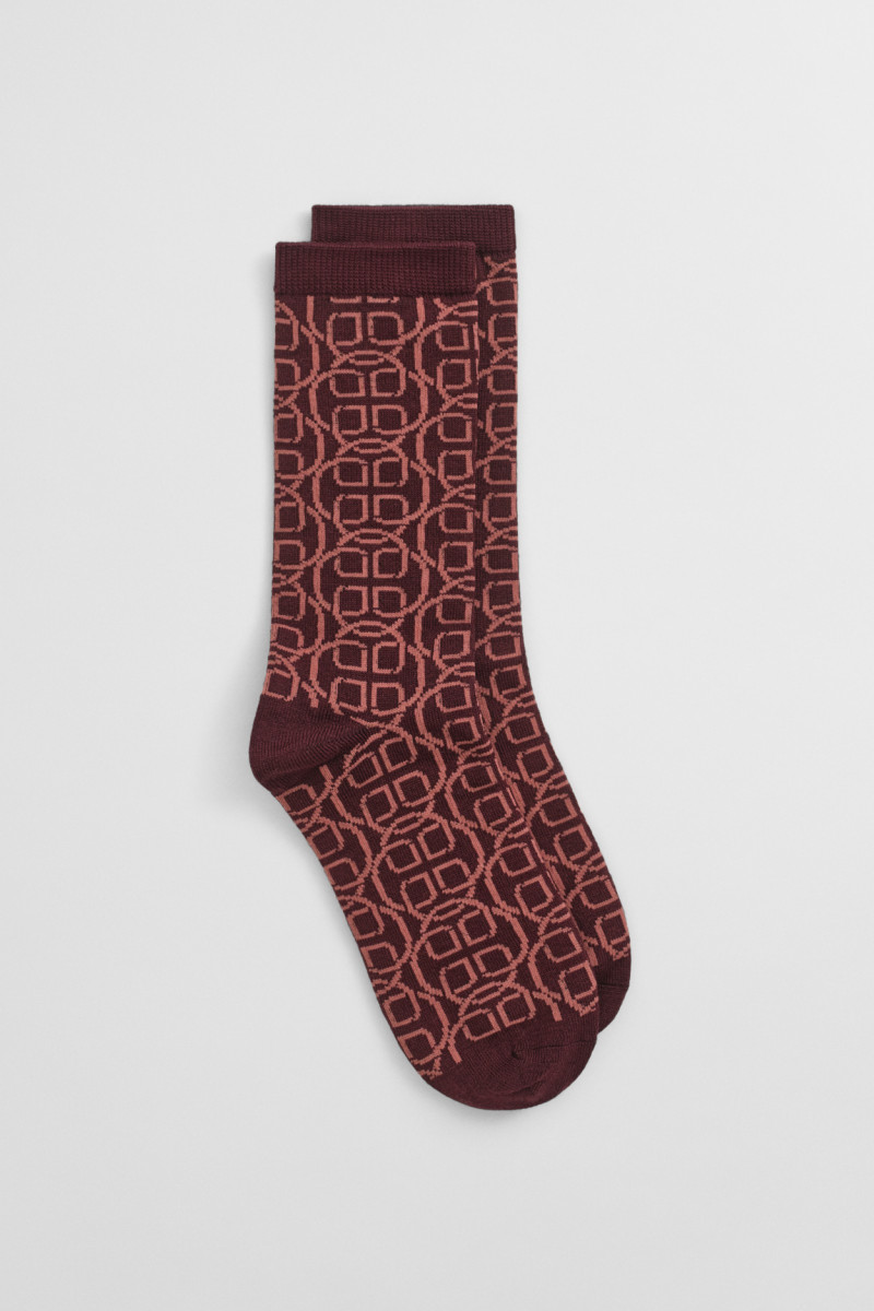 E-shop PONOŽKY GANT MONOGRAM SOCKS PLUM WINE