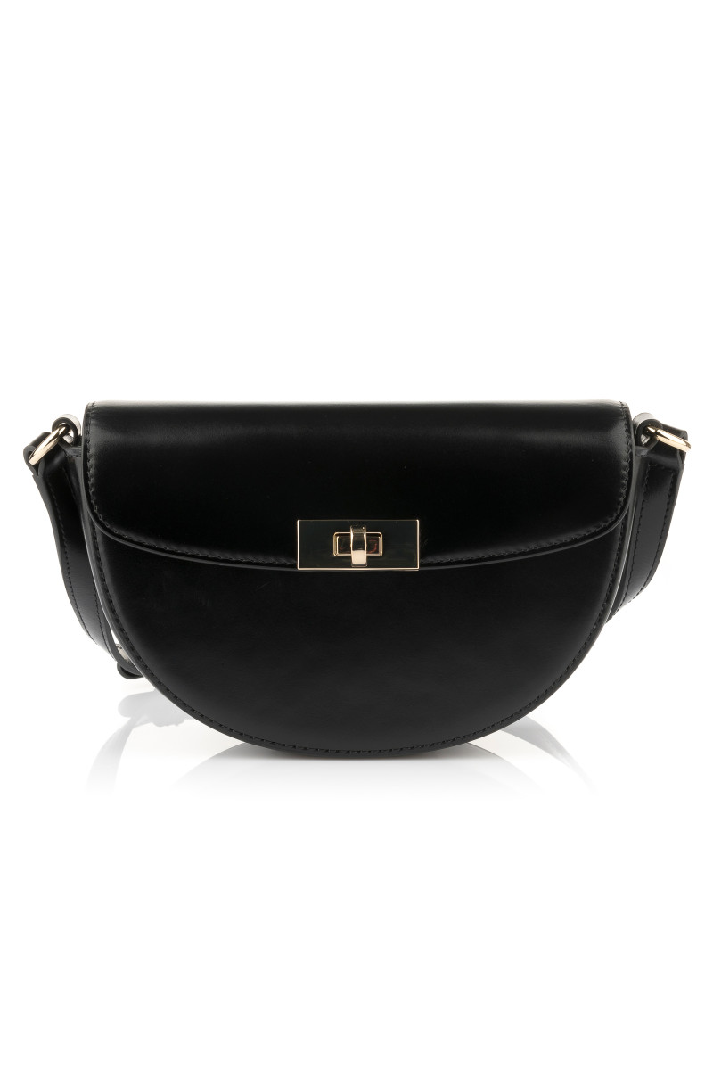 CROSSBODY GANT LEATHER SHOULDER BAG BLACK