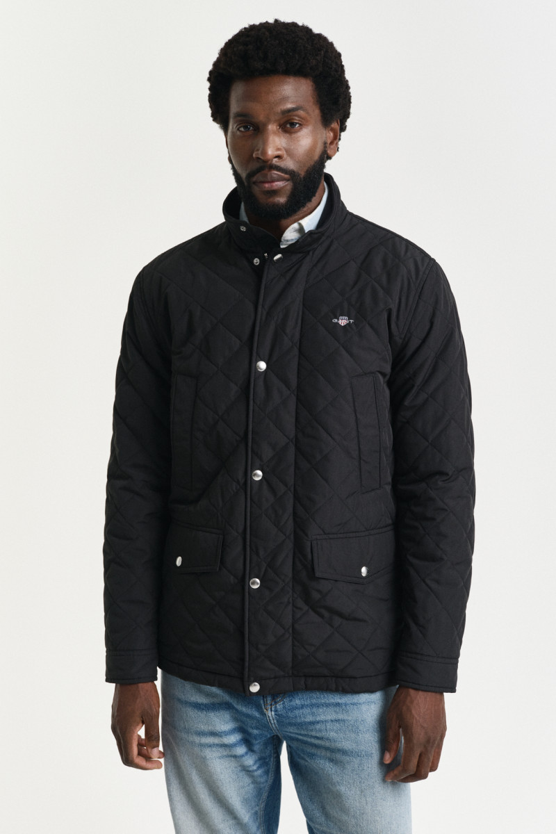 BUNDA GANT QUILTED WINDCHEATER MID JACKET BLACK