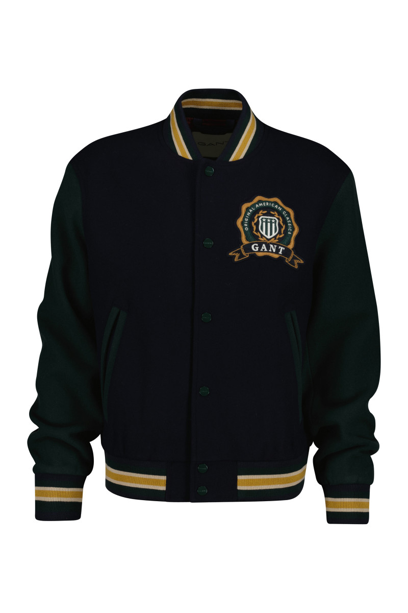 BUNDA GANT WOOL MIX VARSITY JACKET EVENING BLUE