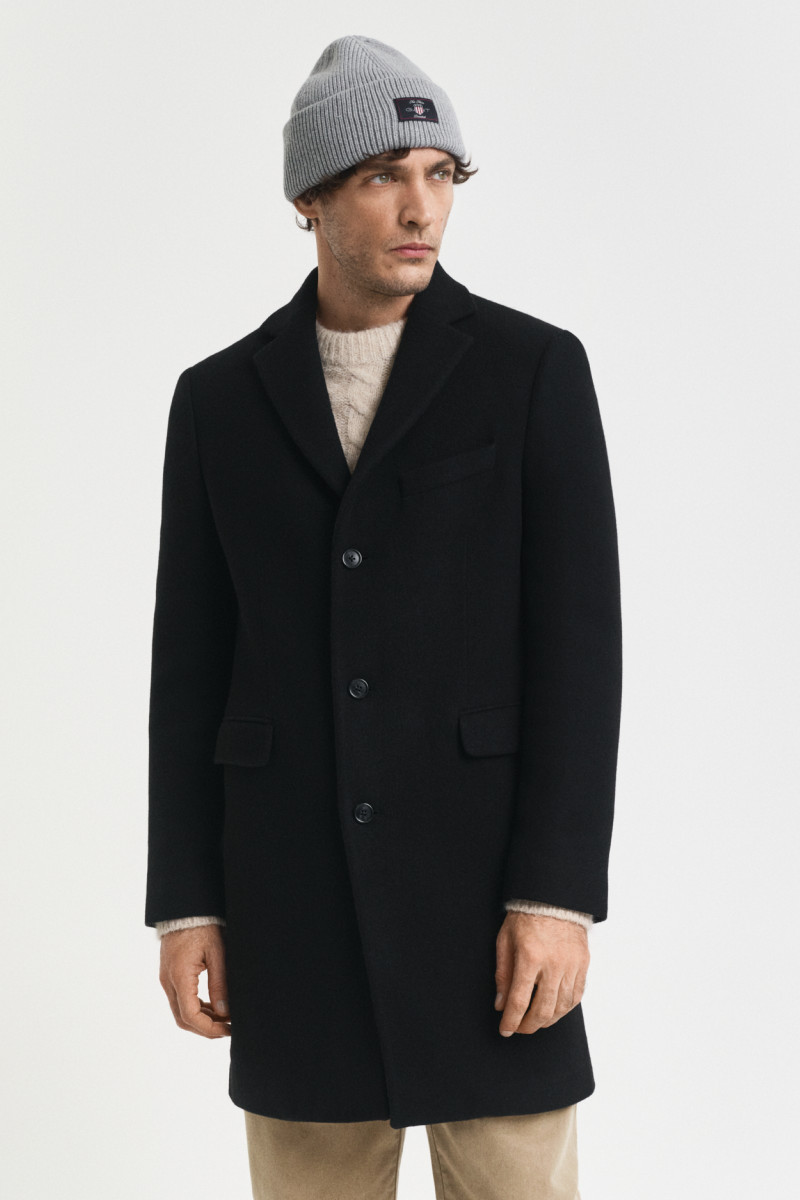 E-shop KABÁT GANT CLASSIC WOOL COAT EBONY BLACK