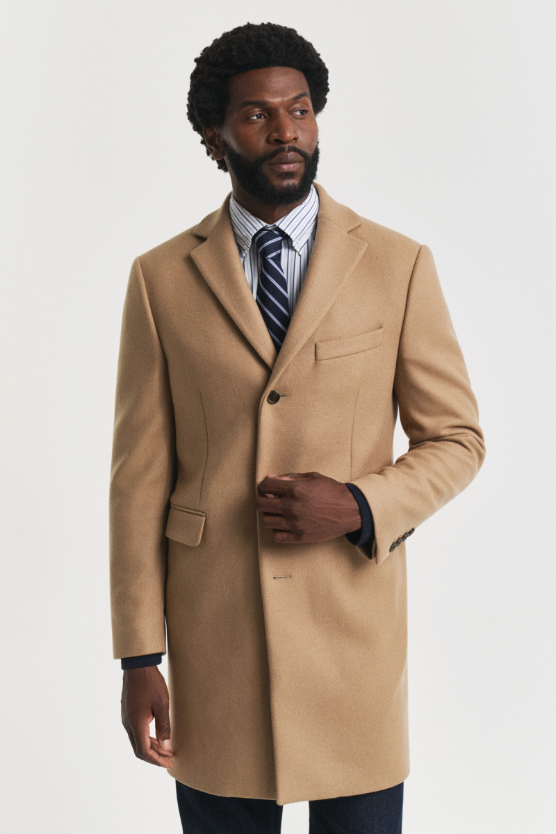 KABÁT GANT CLASSIC WOOL COAT MUSTARD BEIGE