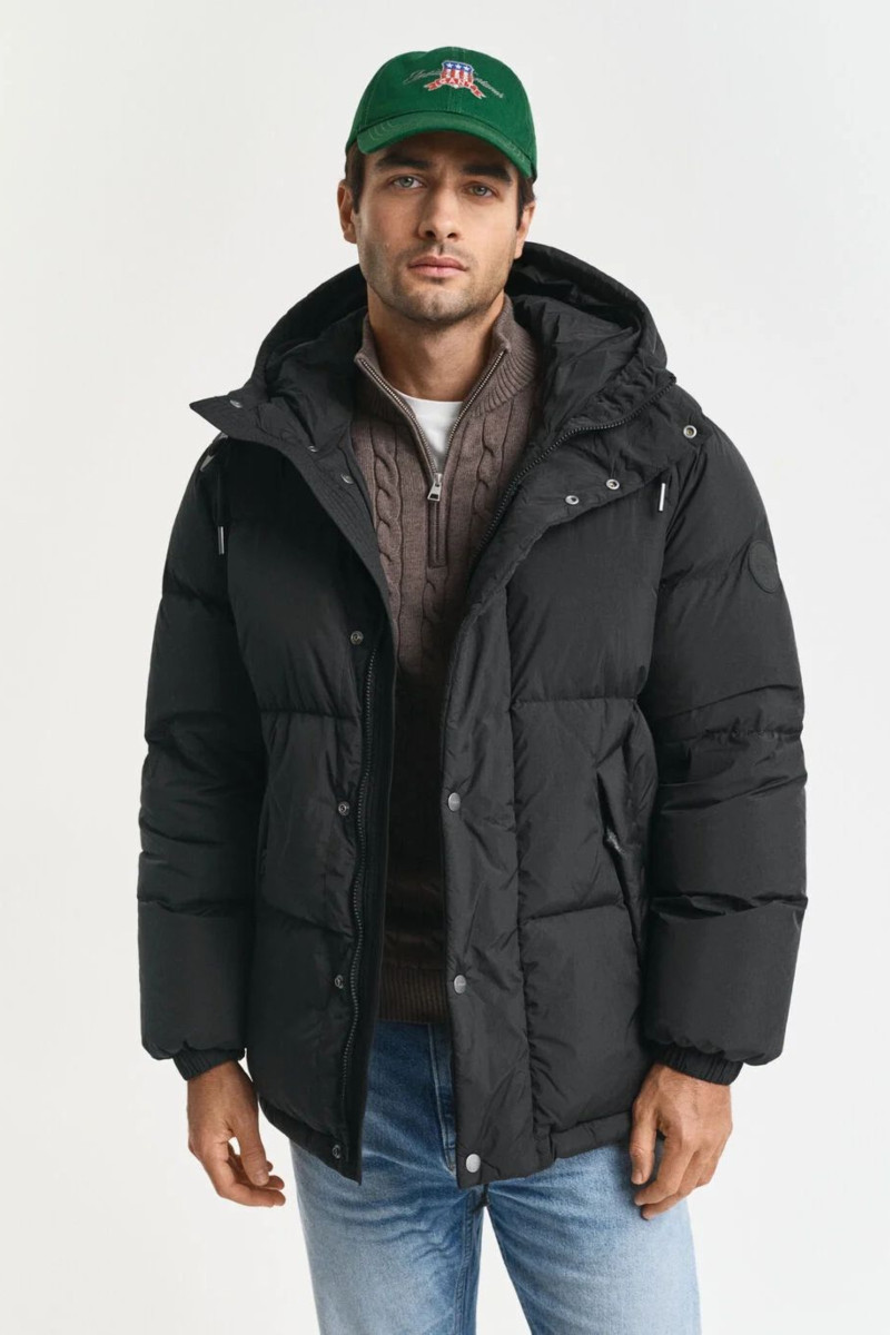BUNDA GANT DOWN PUFFER JACKET BLACK