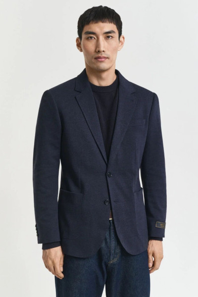 SAKO GANT TWO-TONE JERSEY PIQUE BLAZER - Fotografie č. 1