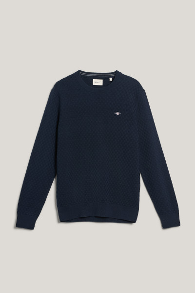 SVETER GANT MICRO TEXTURE C-NECK - Fotografia č. 1