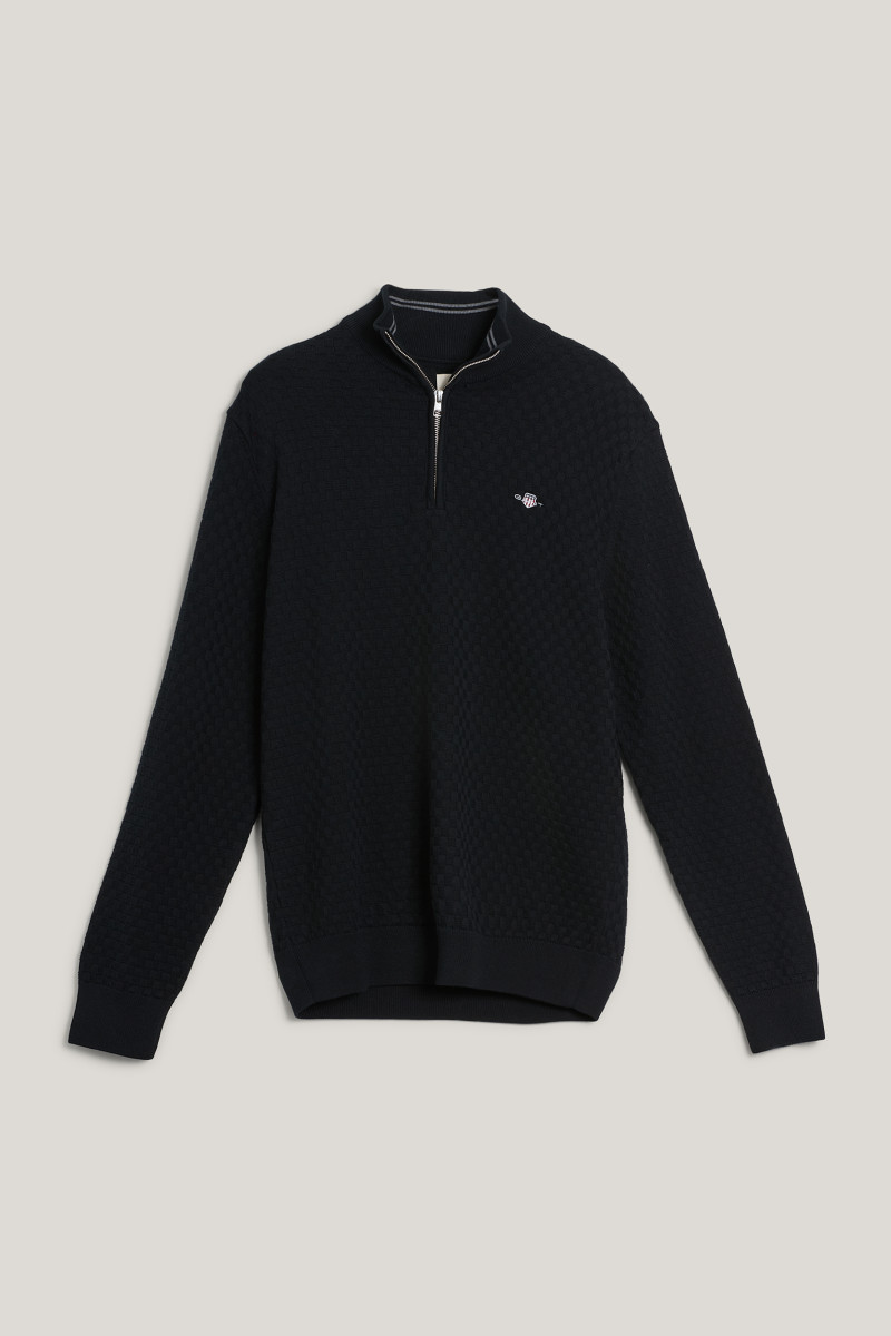 E-shop SVETR GANT MICRO TEXTURE HZ BLACK