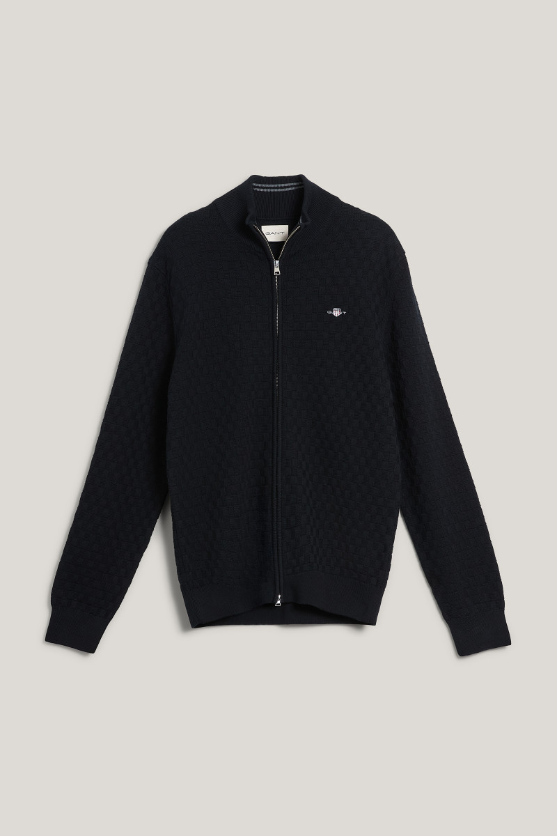 E-shop SVETR GANT MICRO TEXTURE FZ BLACK