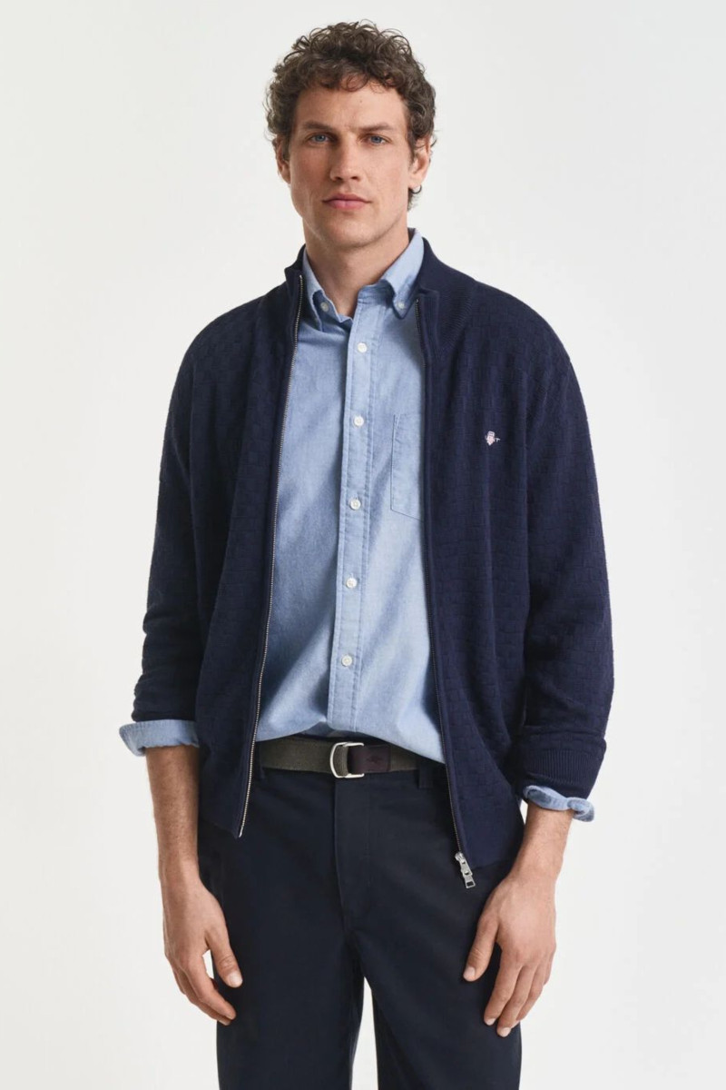 SVETR GANT MICRO TEXTURE FZ EVENING BLUE