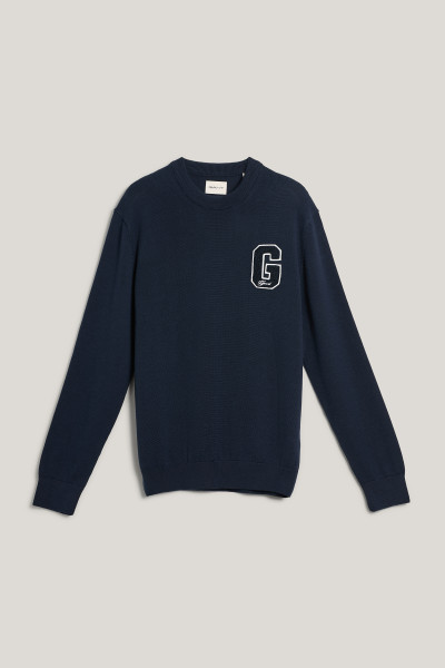 SVETER GANT SMALL GRAPHIC BADGE C-NECK - Fotografia č. 1
