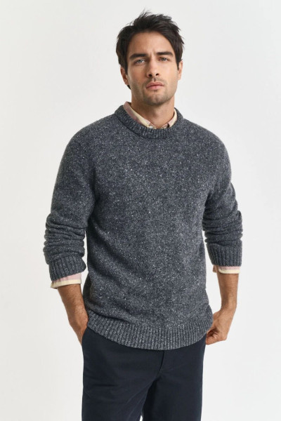 SVETER GANT WOOL BLEND NEPS C-NECK - Fotografia č. 1