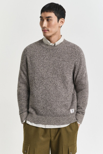 SVETR GANT WOOL BLEND MOULINE C-NECK - Fotografie č. 1