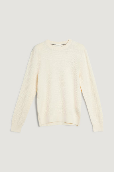 SVETER GANT TEXTURED COTTON MERINO C-NECK - Fotografia č. 1