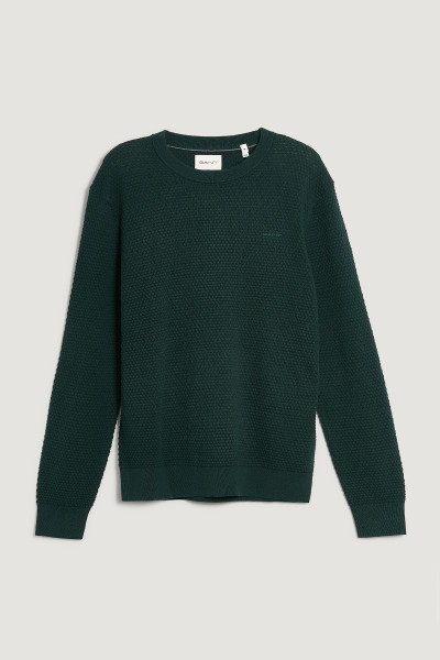 SVETER GANT TEXTURED COTTON MERINO C-NECK - Fotografia č. 1